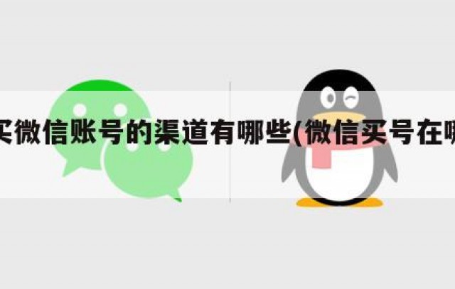 购买微信账号的渠道有哪些(微信买号在哪儿买)